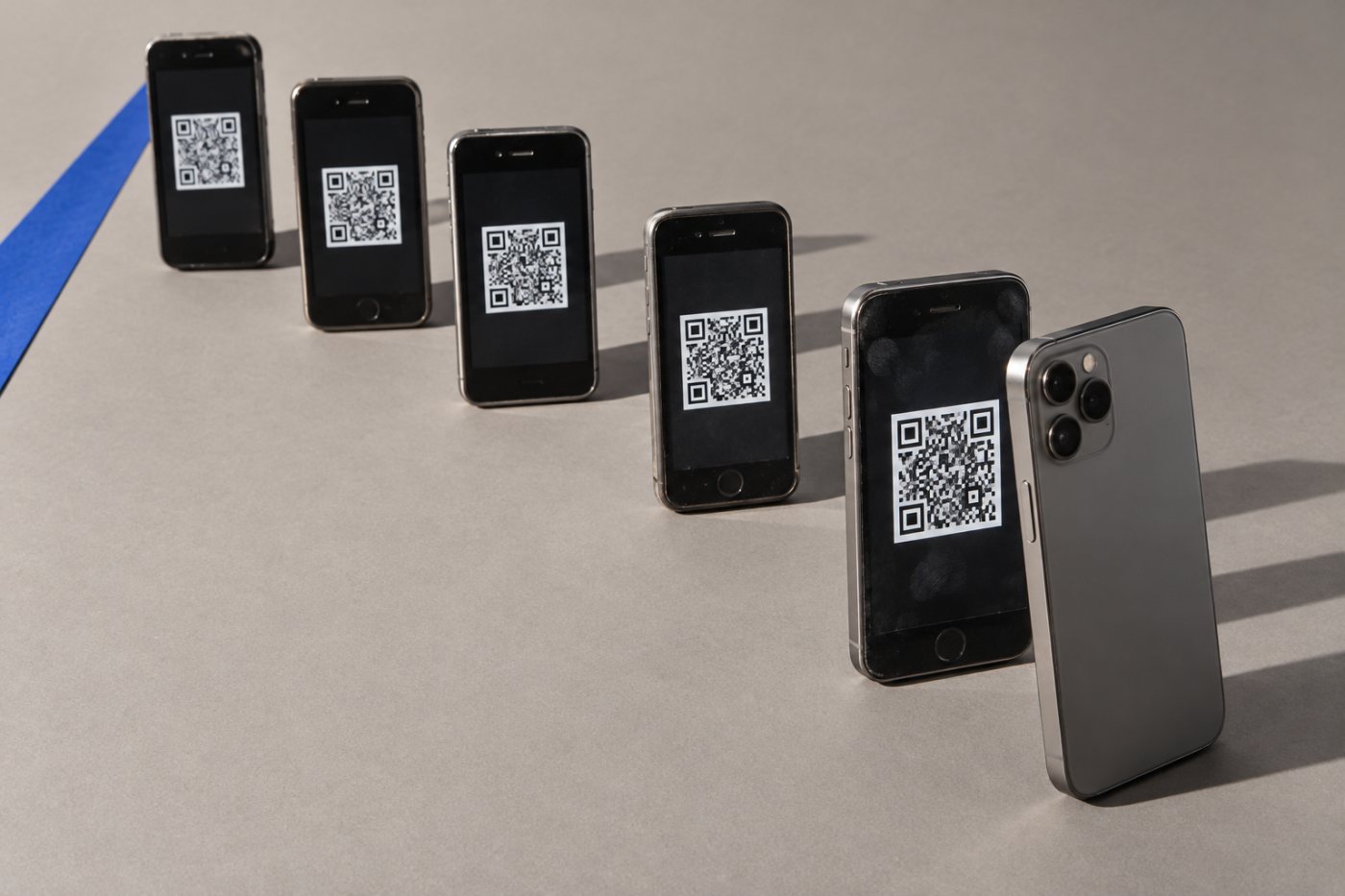 A régi telefon Google Authenticator-exportkódját az új készülék olvassa be a kézi átvitelhez.