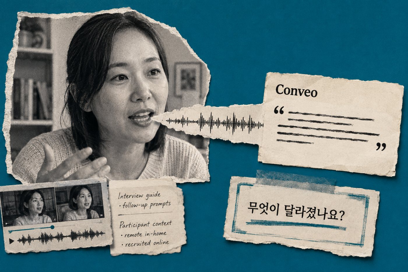 실제 소비자의 음성·영상 답변을 바탕으로 후속 질문을 조정하는 Conveo AI 인터뷰