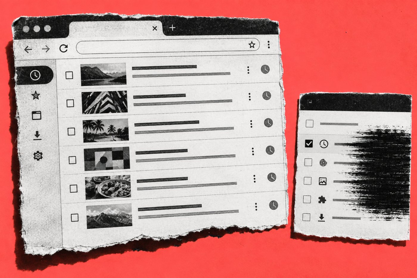 Browser history remains after account deletion and is removed through a separate browser control.
