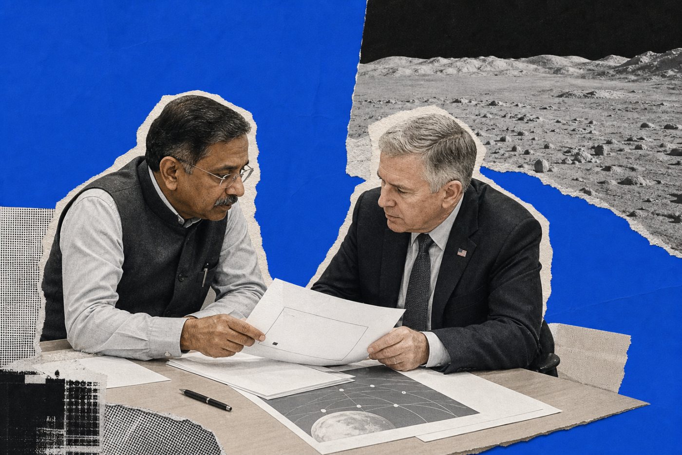 Responsables indiens et américains discutant de Moon Base sans mission précise encore attribuée à l’ISRO