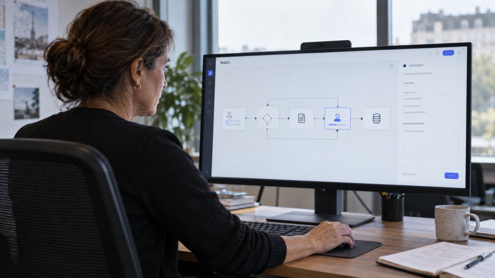 Robin construit des workflows financiers, mais tout reste modifiable avant lancement