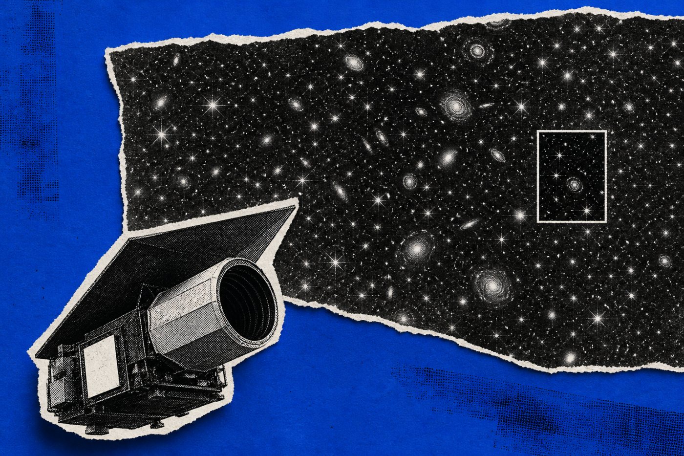 Le vaste champ céleste couvert par Roman comparé à la zone beaucoup plus étroite observée par Hubble.