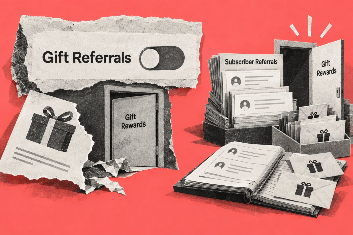 Desactivación de Gift Referrals separada de los contadores y recompensas de Subscriber Referrals.