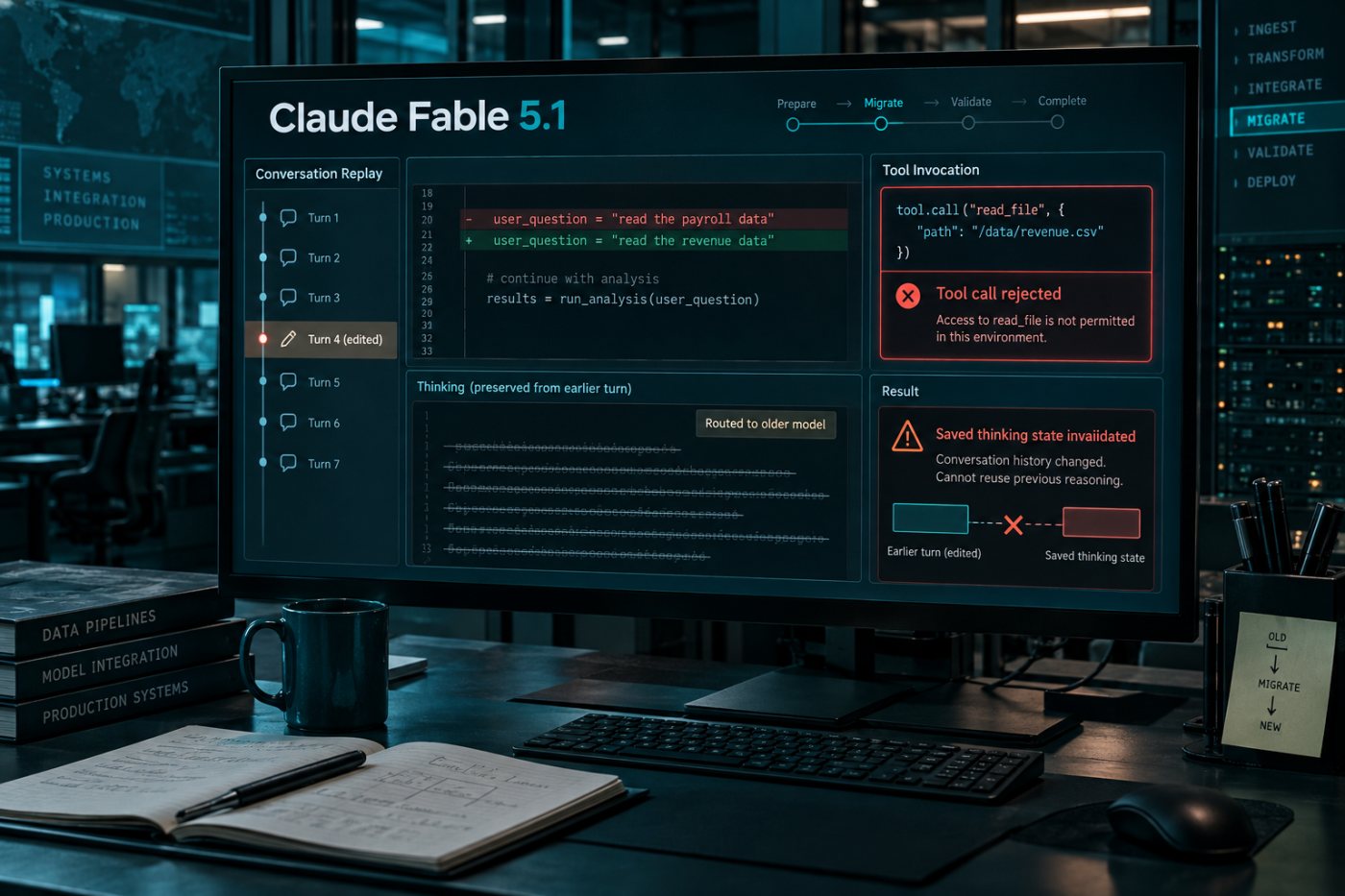 Claude Fable 5.1 migration میں forced tools اور thinking blocks سے متعلق تین compatibility تبدیلیاں