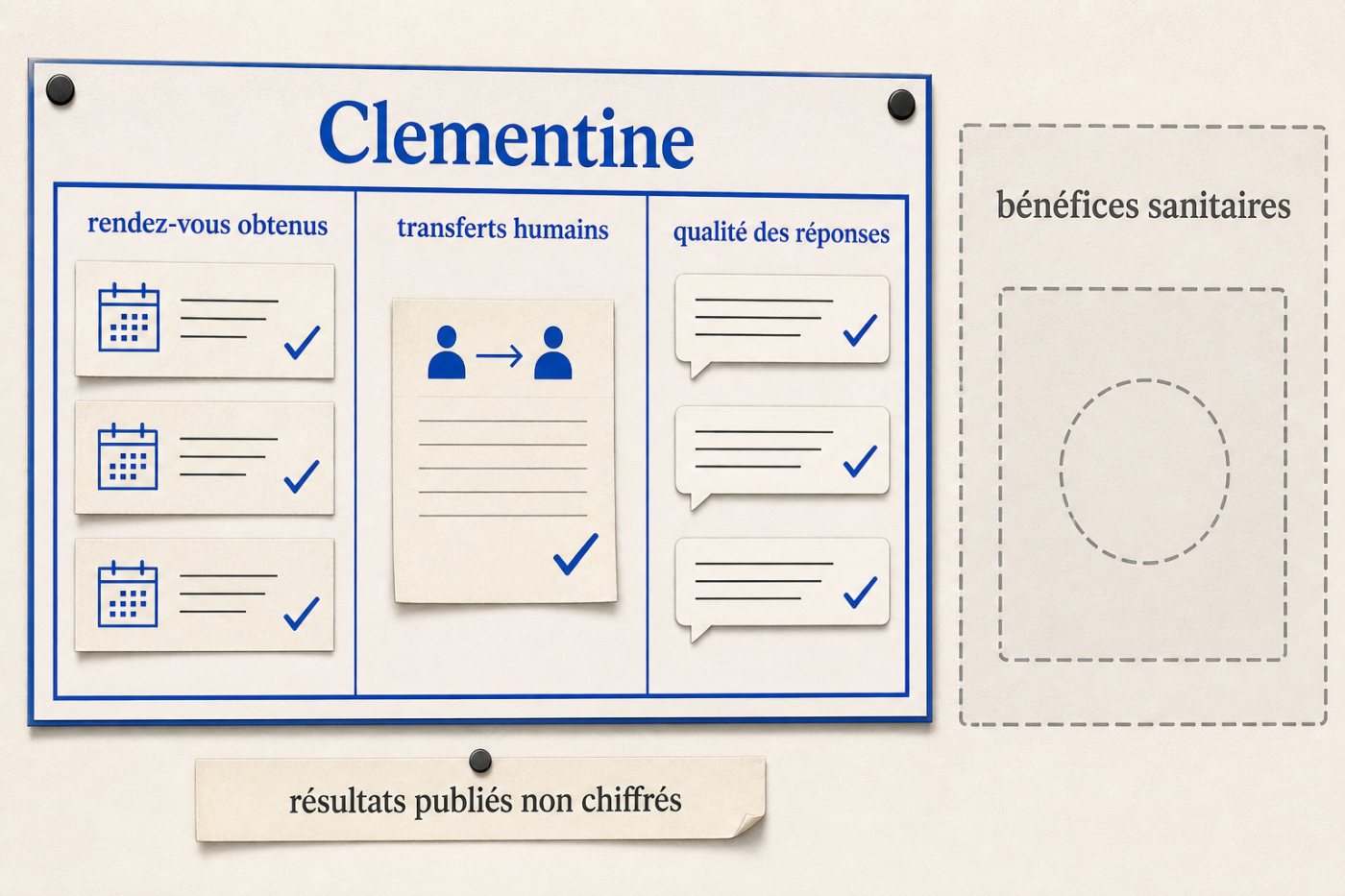 Un centre auditif évalue les rendez-vous obtenus, les transferts humains et la qualité des réponses de Clementine.