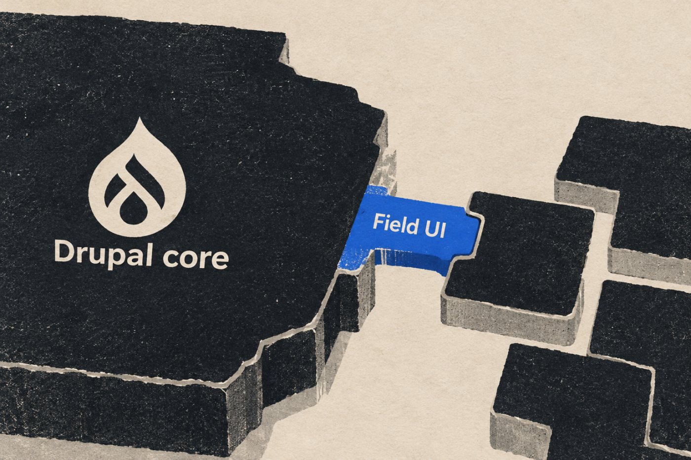 Field UI i Drupal core er knyttet til angrebsveje gennem tilføjede moduler.