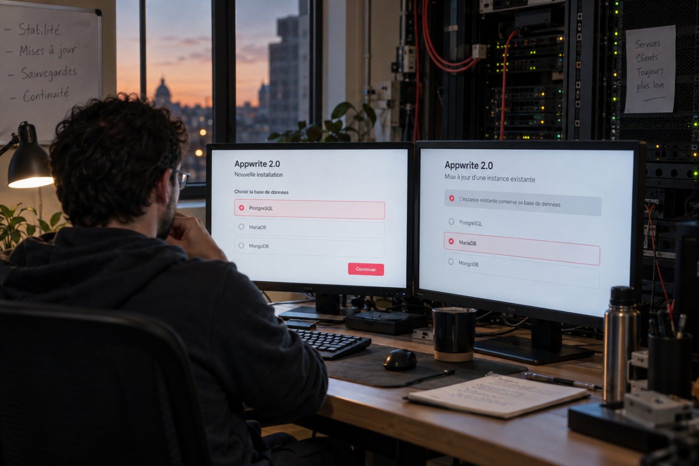 Appwrite 2.0 propose PostgreSQL par défaut tandis qu’une instance migrée conserve sa base existante.