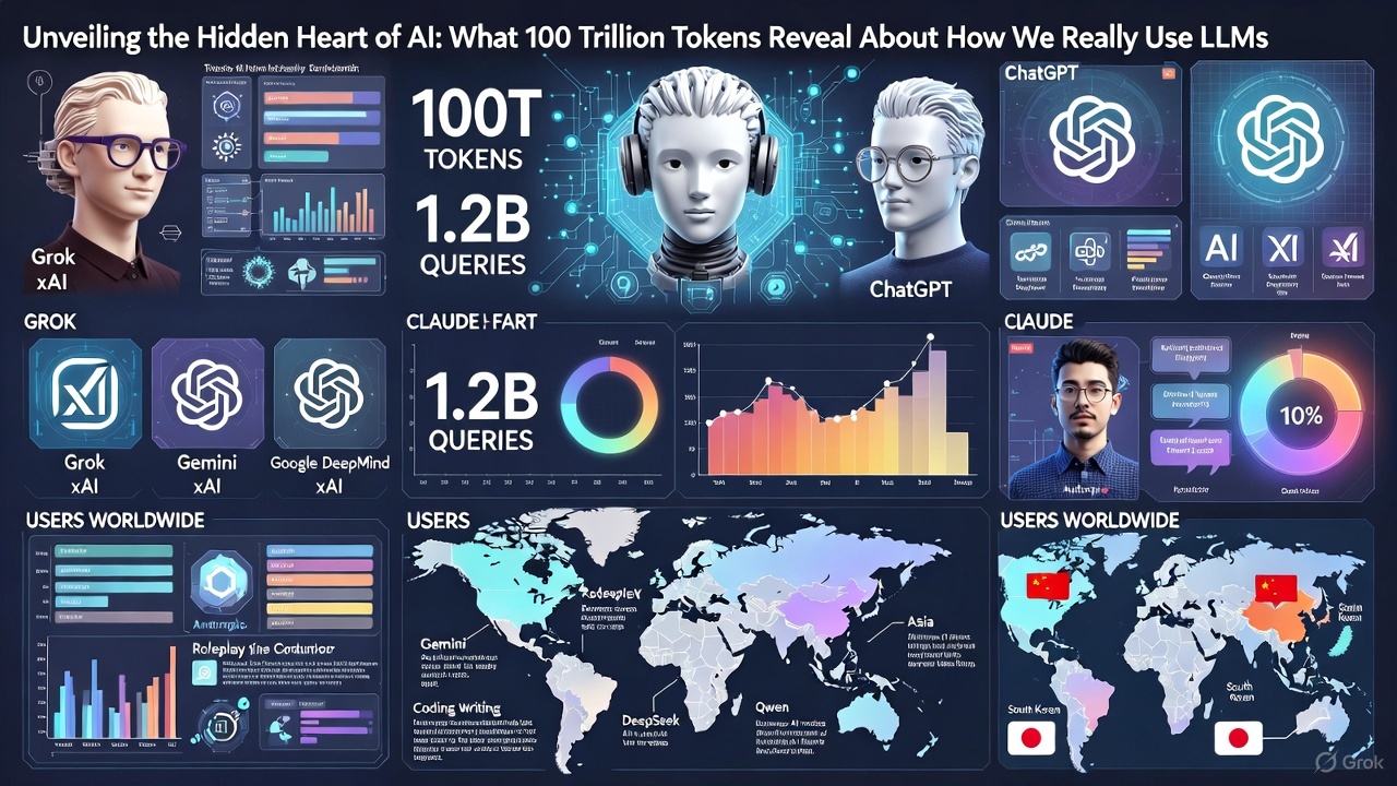 Unveiling the Hidden Heart of AI: What 100 Trillion Tokens Reveal About How We Really Use LLMs