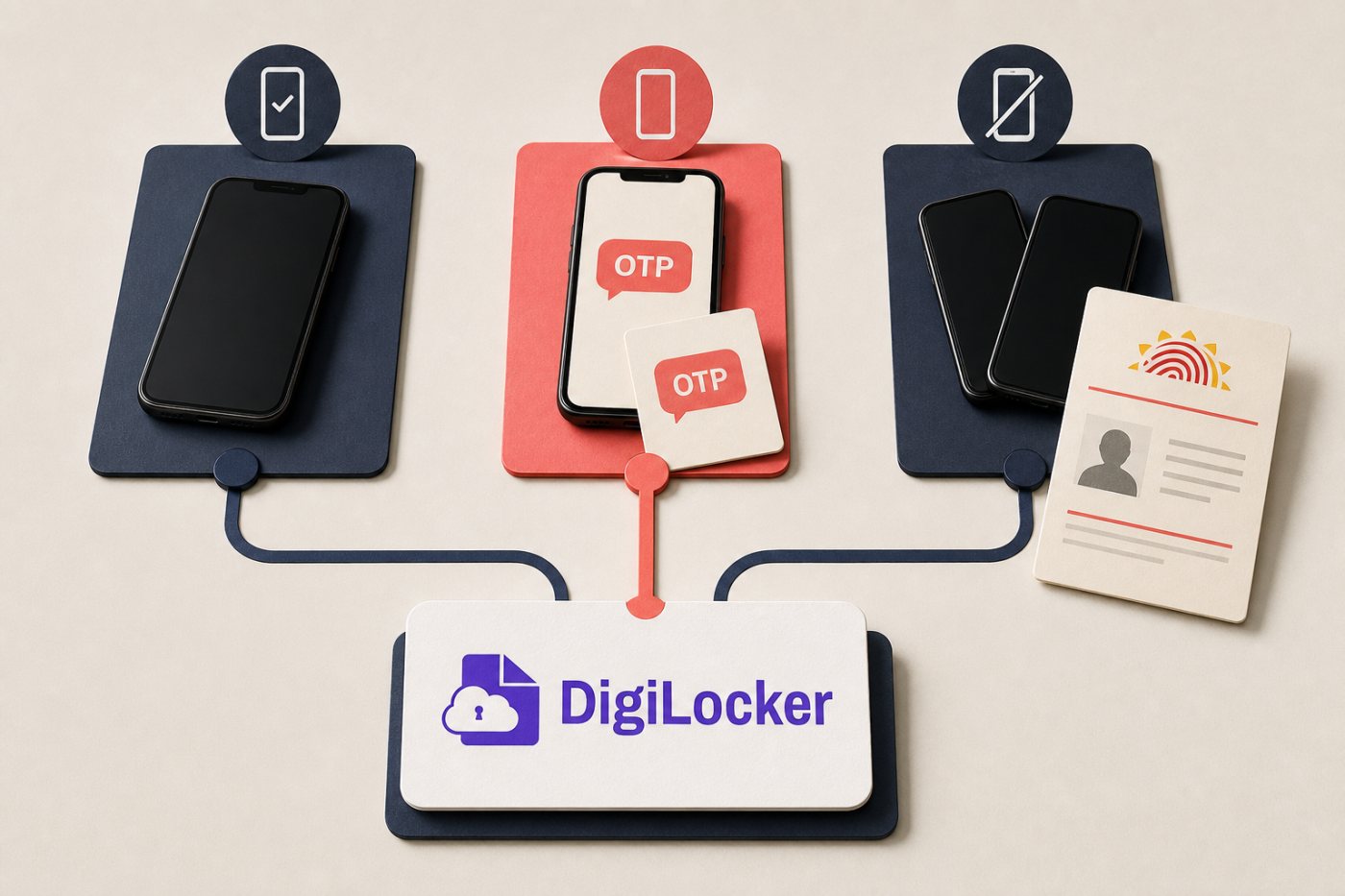 DigiLocker नंबर बदलने के तीन रास्ते—पुराना नंबर उपलब्ध, Aadhaar OTP उपलब्ध या Aadhaar नंबर अपडेट आवश्यक