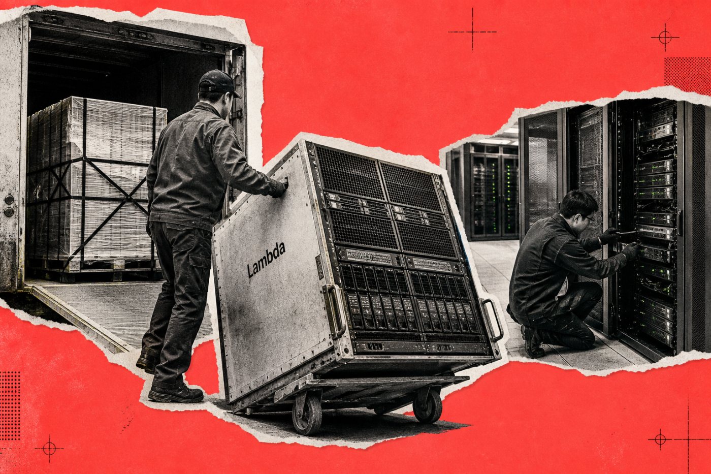 고객 계약을 바탕으로 조달한 자금이 NVIDIA GPU 구매와 데이터센터 배치로 이어지는 Lambda의 구축 과정