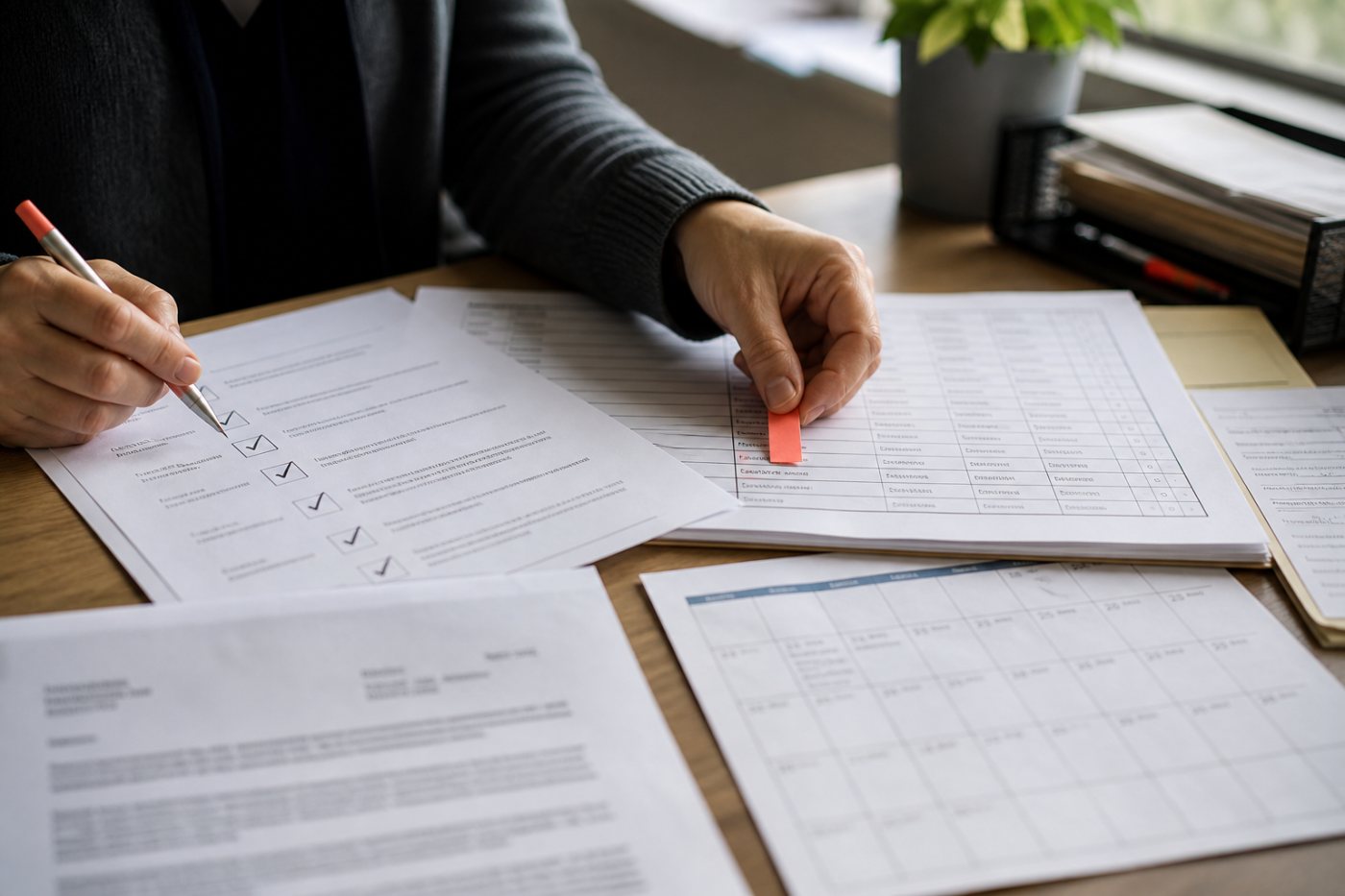 Vérification successive de l’accord de Travail partagé, de l’horaire réduit, de l’assurance-emploi et de la formation.