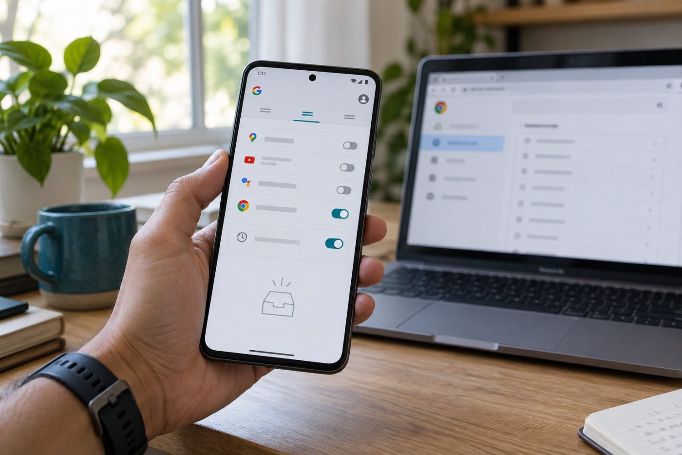 Kontrol histori Google ditinjau satu per satu dan hapus otomatis diatur untuk data baru.