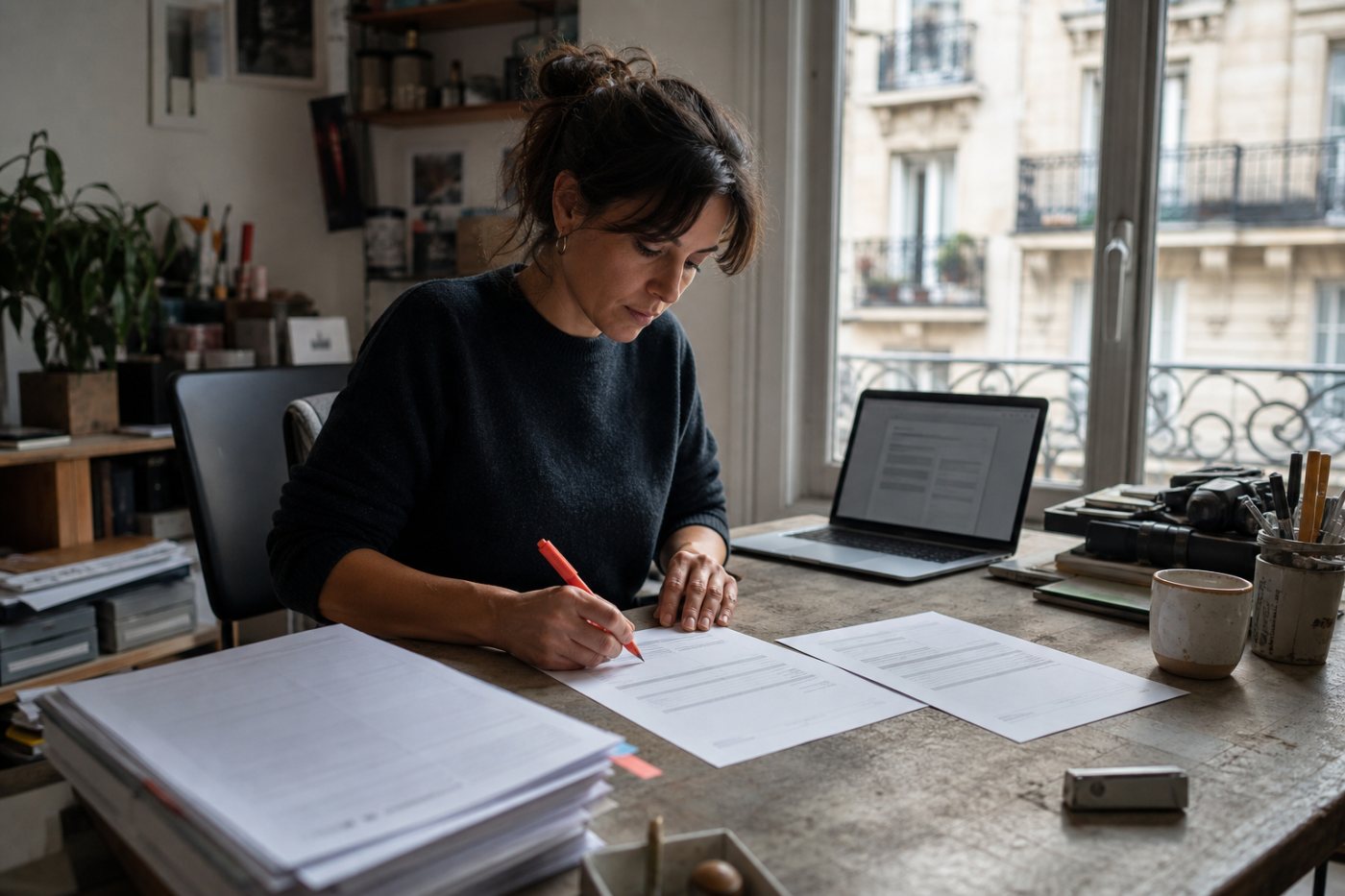 Mise à jour de la première facture taxable et signalement daté au service des impôts des entreprises.