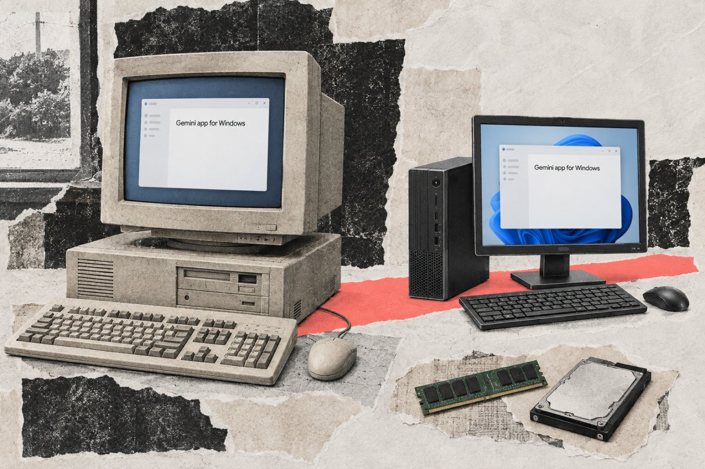 Gemini app running on both Windows 10 and Windows 11 PCs