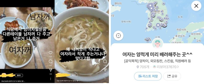 Gender-Based Shrinkflation in Korea: Women Served Smaller Portions in Restaurants and Deliveries
