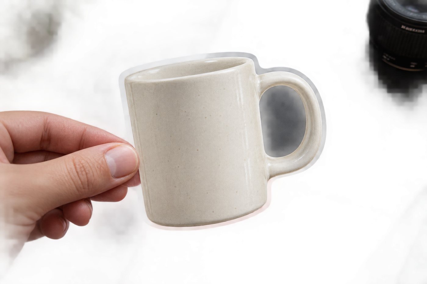 GPT-Image-2 کی درخواست سے الگ تھلگ شفاف ceramic mug PNG حاصل ہونے کا عمل