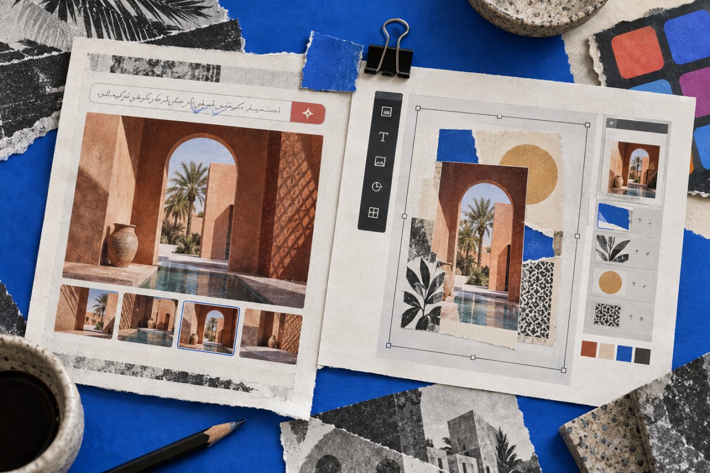 Firefly Standard’da Arapça istemle üretilen içeriğin Adobe Express Premium iş akışına aktarılması