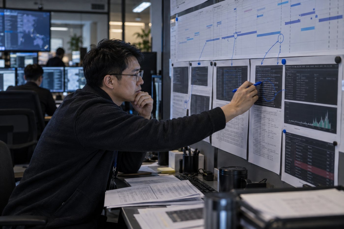 安全团队在六小时时间轴上关联云扫描、秘密读取、API注册、GPU消耗和CI/CD日志删除异常