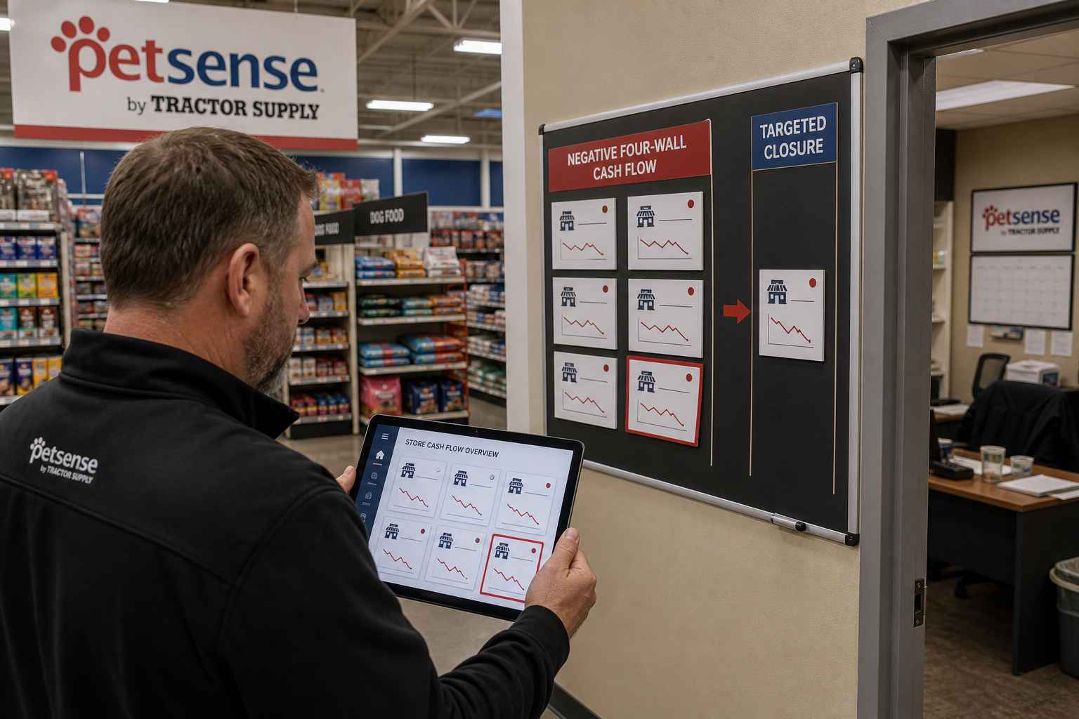 Petsense by Tractor Supply store-level review links negative four-wall cash flow to targeted closures