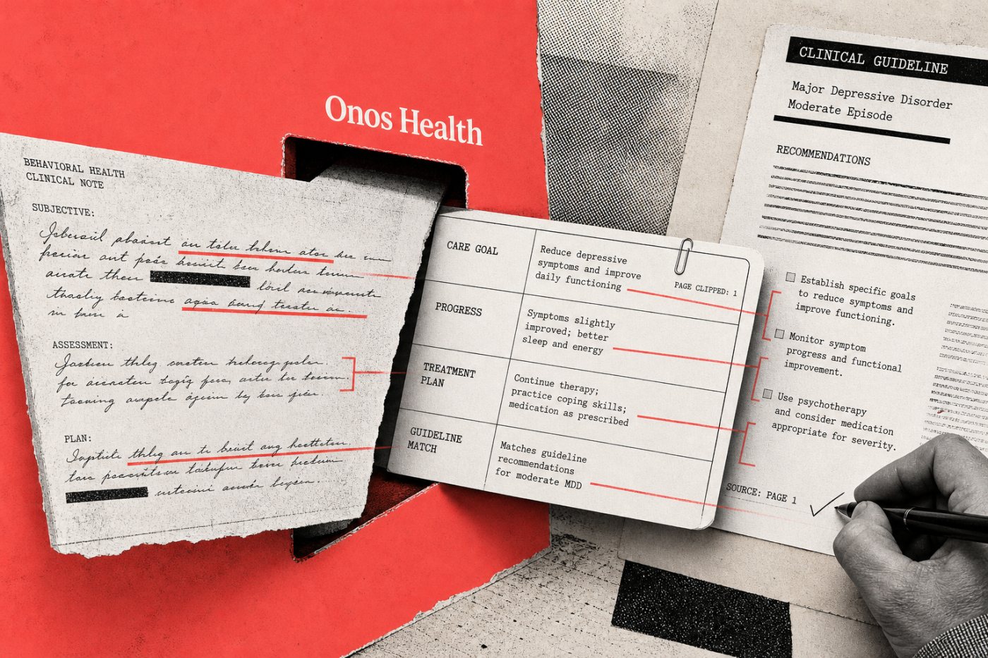 Onos Health کا ورک فلو غیر منظم behavioral-health نوٹ کو قابلِ حوالہ clinical معلومات میں بدل رہا ہے۔