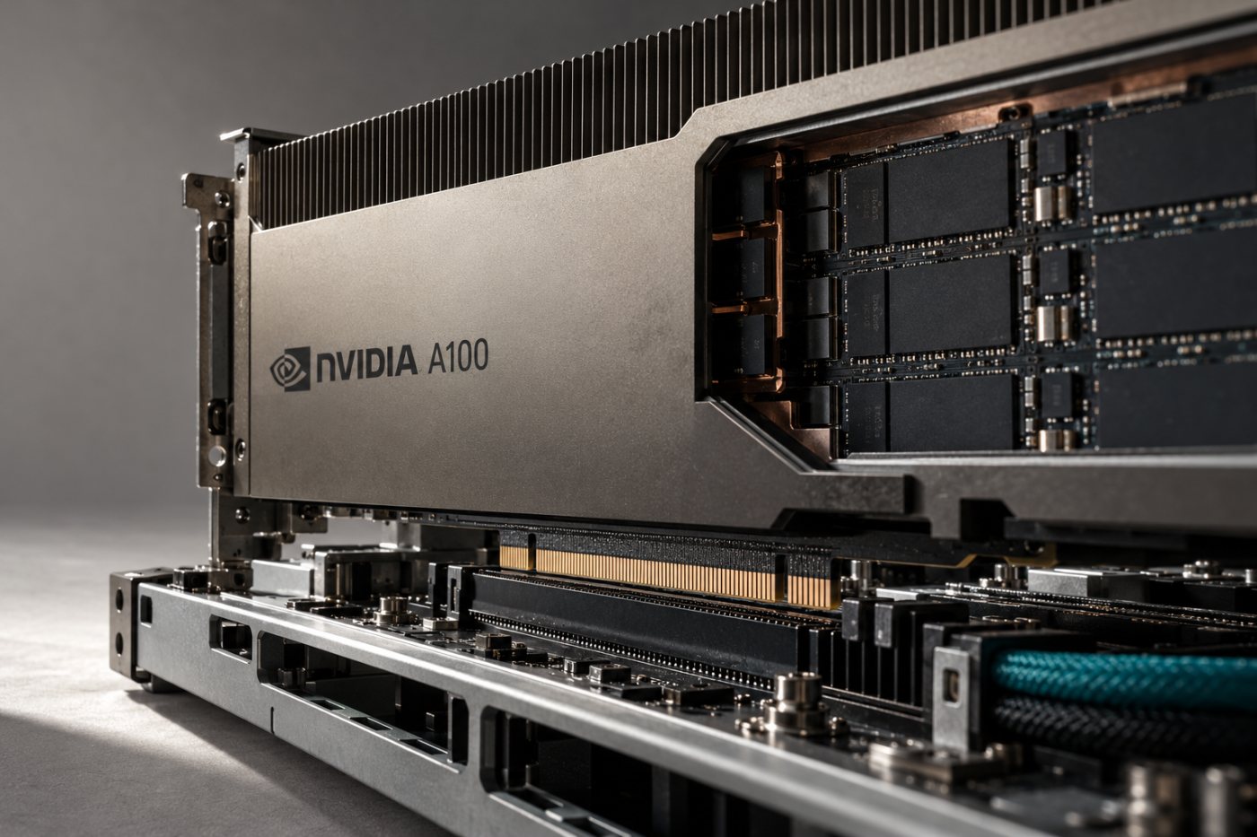 NVIDIA A100 er maskinvaren bak den publiserte sammenligningen av vLLM og TGI, og maskinvarevalget avgrenser resultatene.