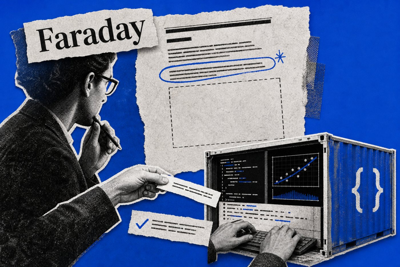 Faraday负责实验判断并调用编码代理实现和检查论文复现实验