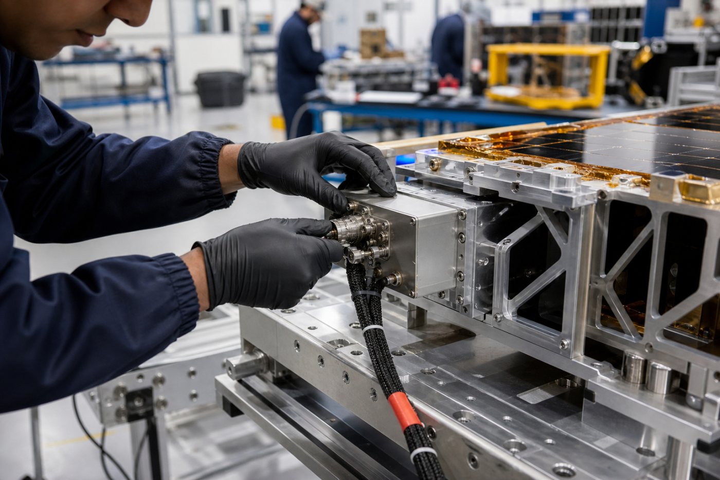 Déploiement des équipements de production dans l’usine de satellites de Muon Space à San José