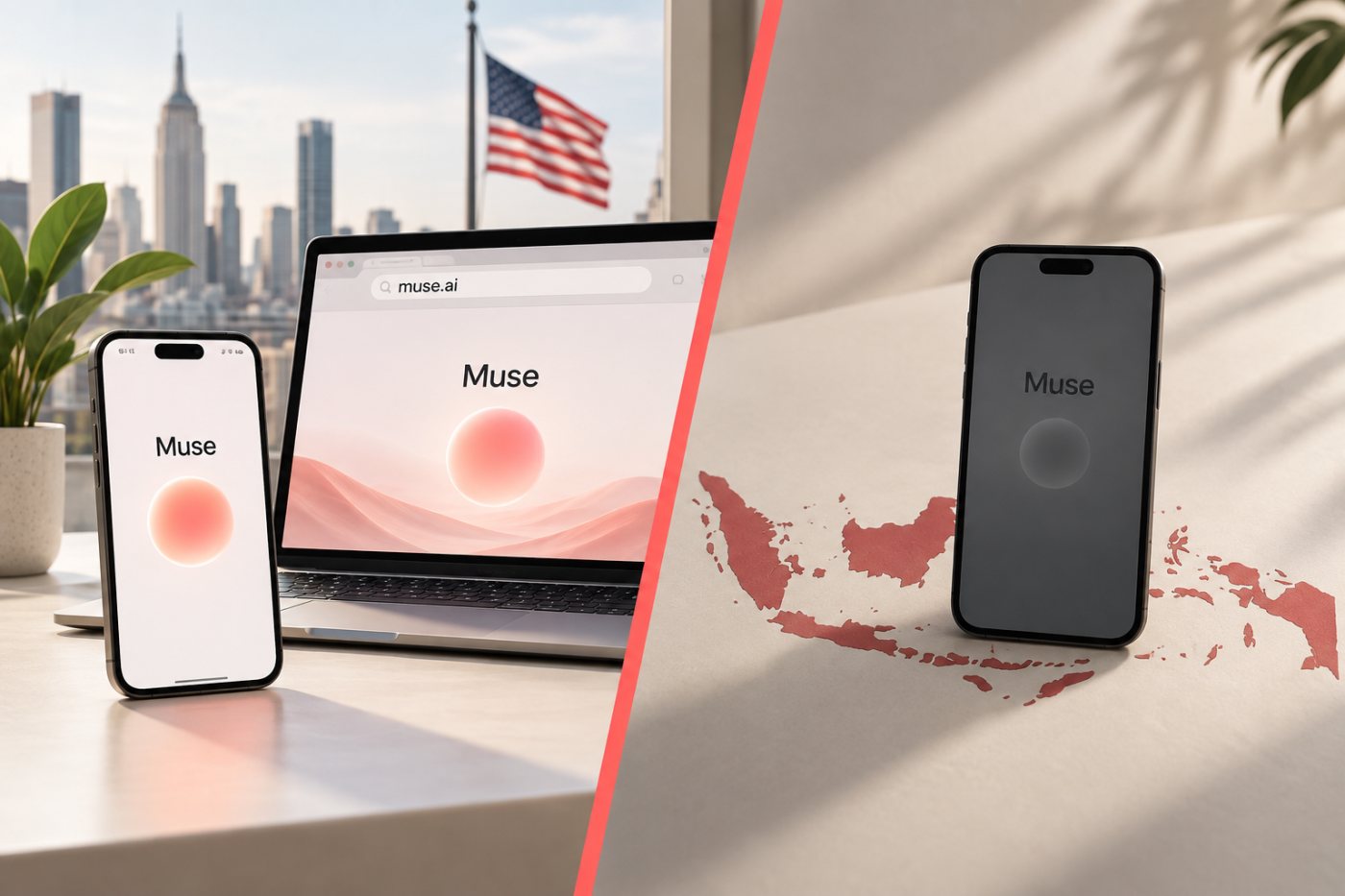 Peluncuran Muse mencakup Amerika Serikat, sedangkan Indonesia belum menjadi wilayah resmi.
