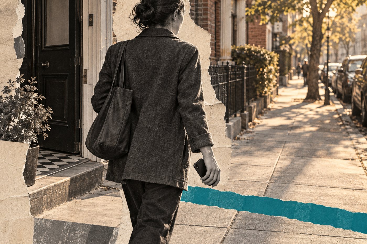 Una persona porta con sé il telefono di lavoro durante un periodo di reperibilità concordato.