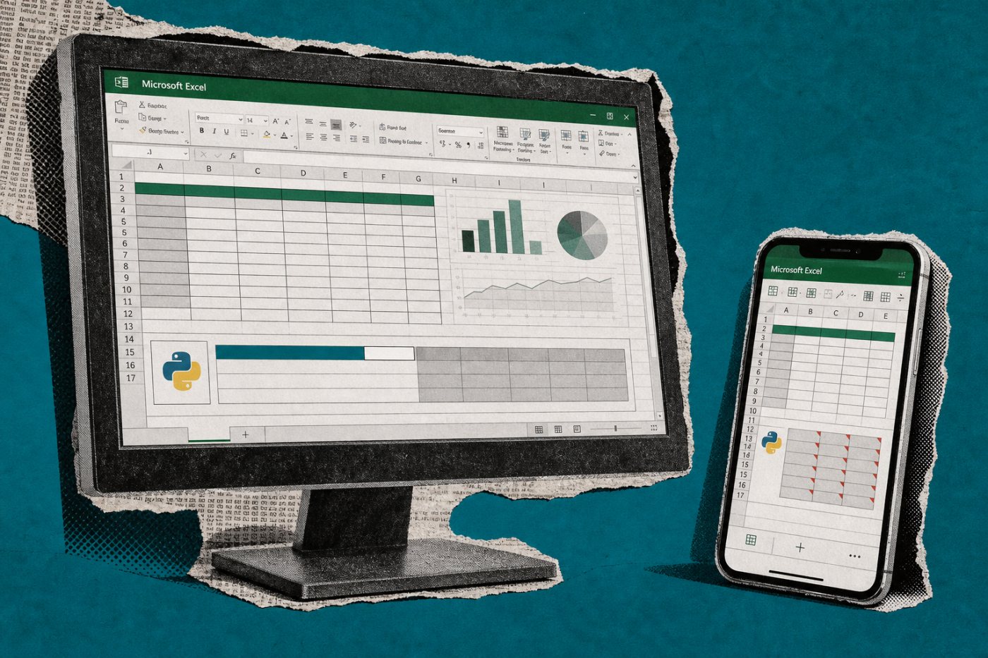 Desktop Excel-এ Python compute সীমা এবং mobile Excel-এ Python cell পুনর্গণনার অসামর্থ্যের তুলনা