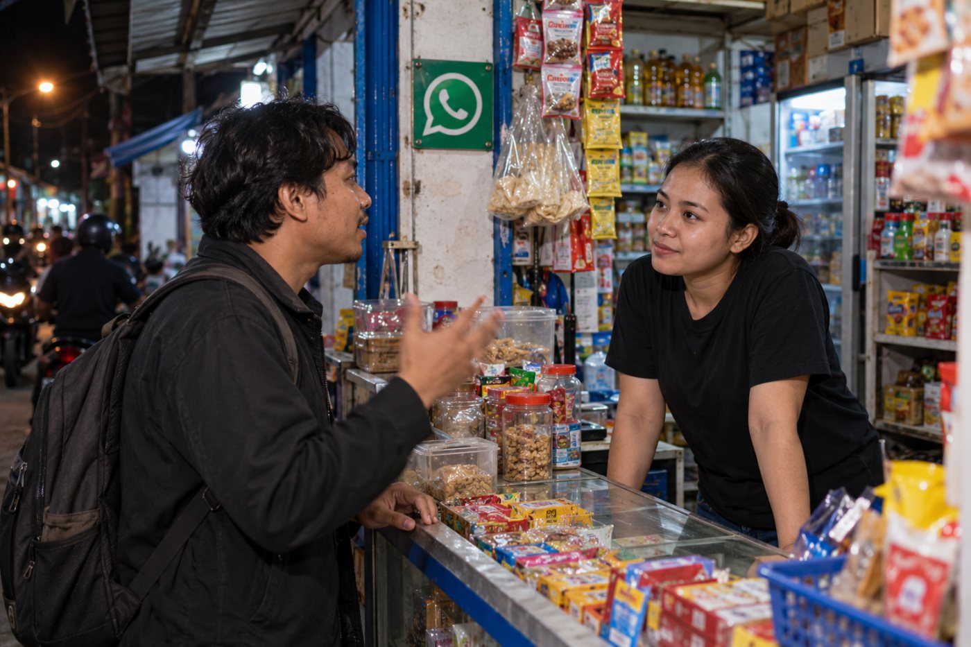 Percakapan pelanggan WhatsApp dialihkan kepada agen manusia saat bantuan otomatis tidak cukup.