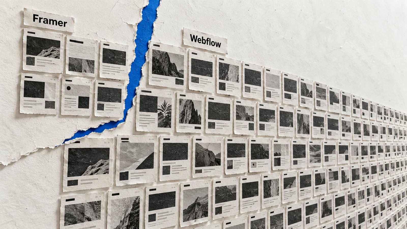 Framer eða Webflow: 1.000 CMS-færslur geta snúið ódýrara valinu
