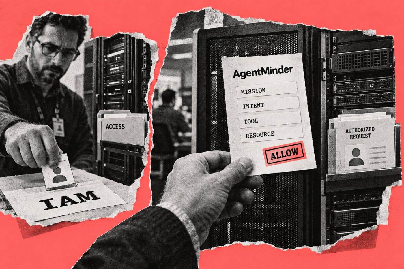 روایتی IAM کی شناختی اجازت کے بعد AgentMinder کا mission، intent، tool اور resource پر اضافی runtime فیصلہ