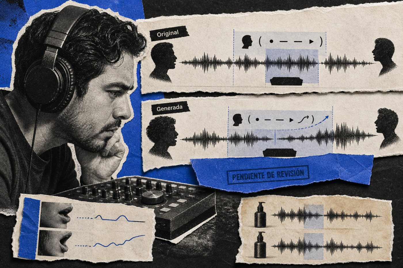 Revisión comparada del audio original y una pista doblada que conserva las palabras, pero altera la intención de una instrucción.