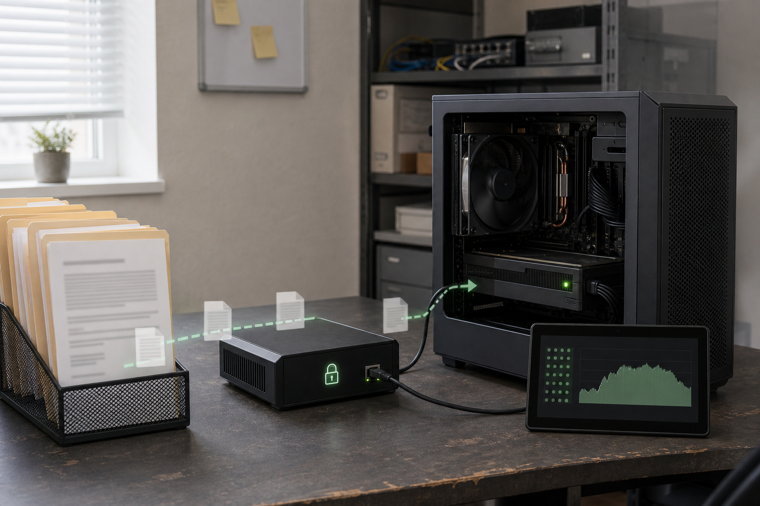 Рабочая станция с локальной Llama, видеокартой и обезличенными документами