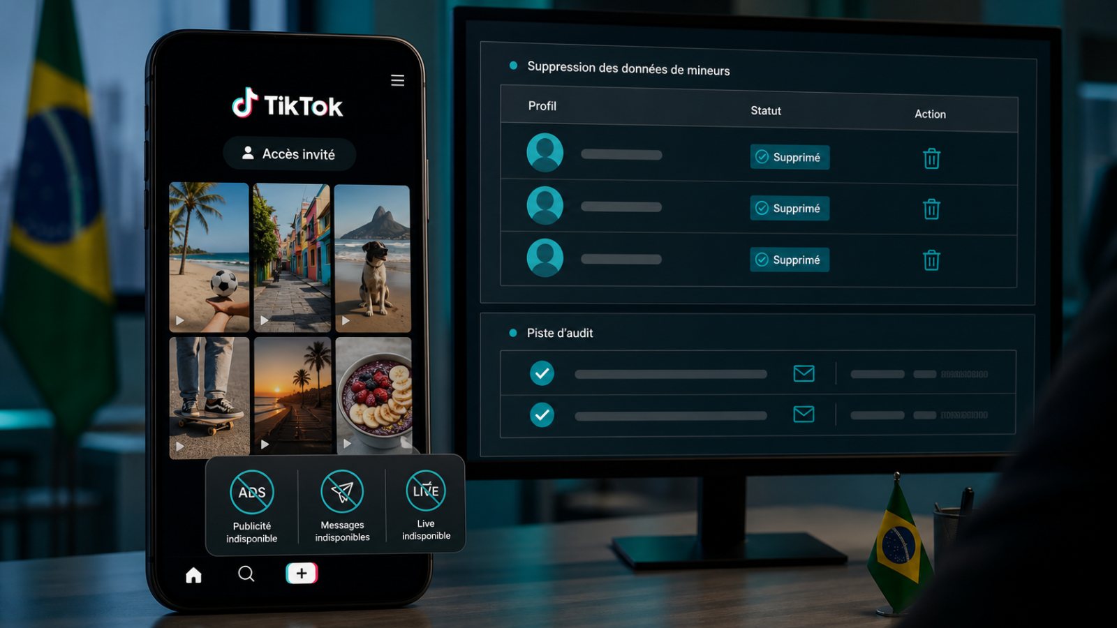 TikTok condamné au Brésil : les données illégales devront être effacées