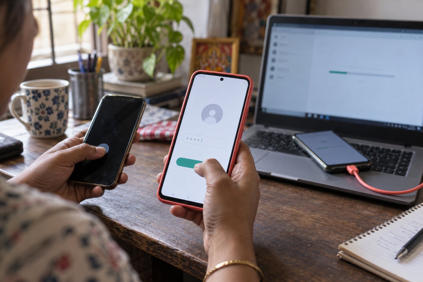 WhatsApp में पंजीकरण, डिवाइस पहचान और चैट बहाली के संकेतों से सही सुरक्षा चाबी की पहचान