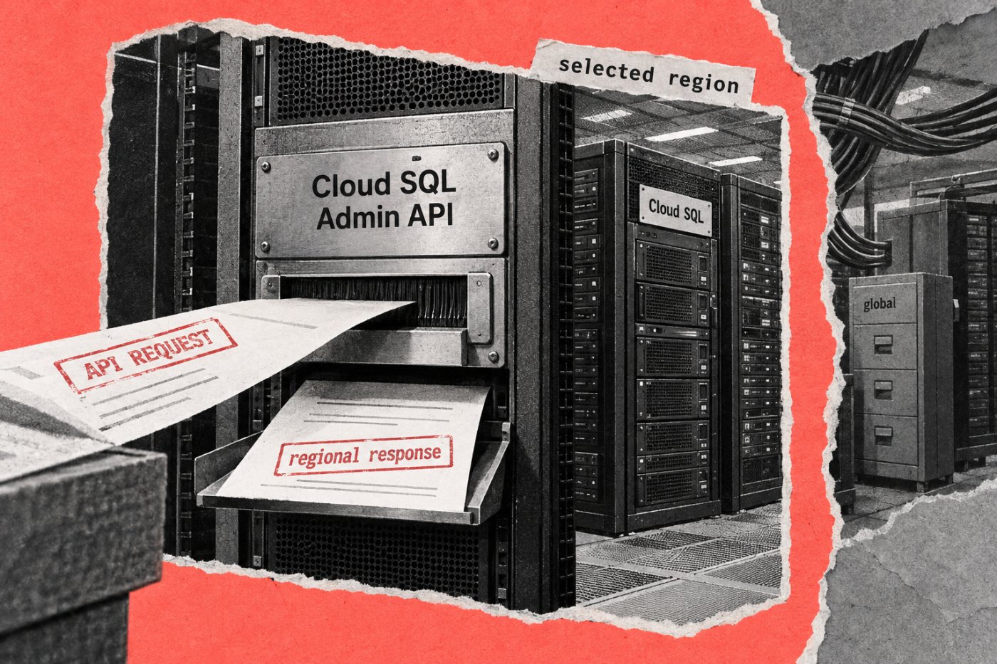 Die Cloud SQL Admin API verarbeitet einen Verwaltungsaufruf im Frontend derselben Region wie die Datenbankinstanz.