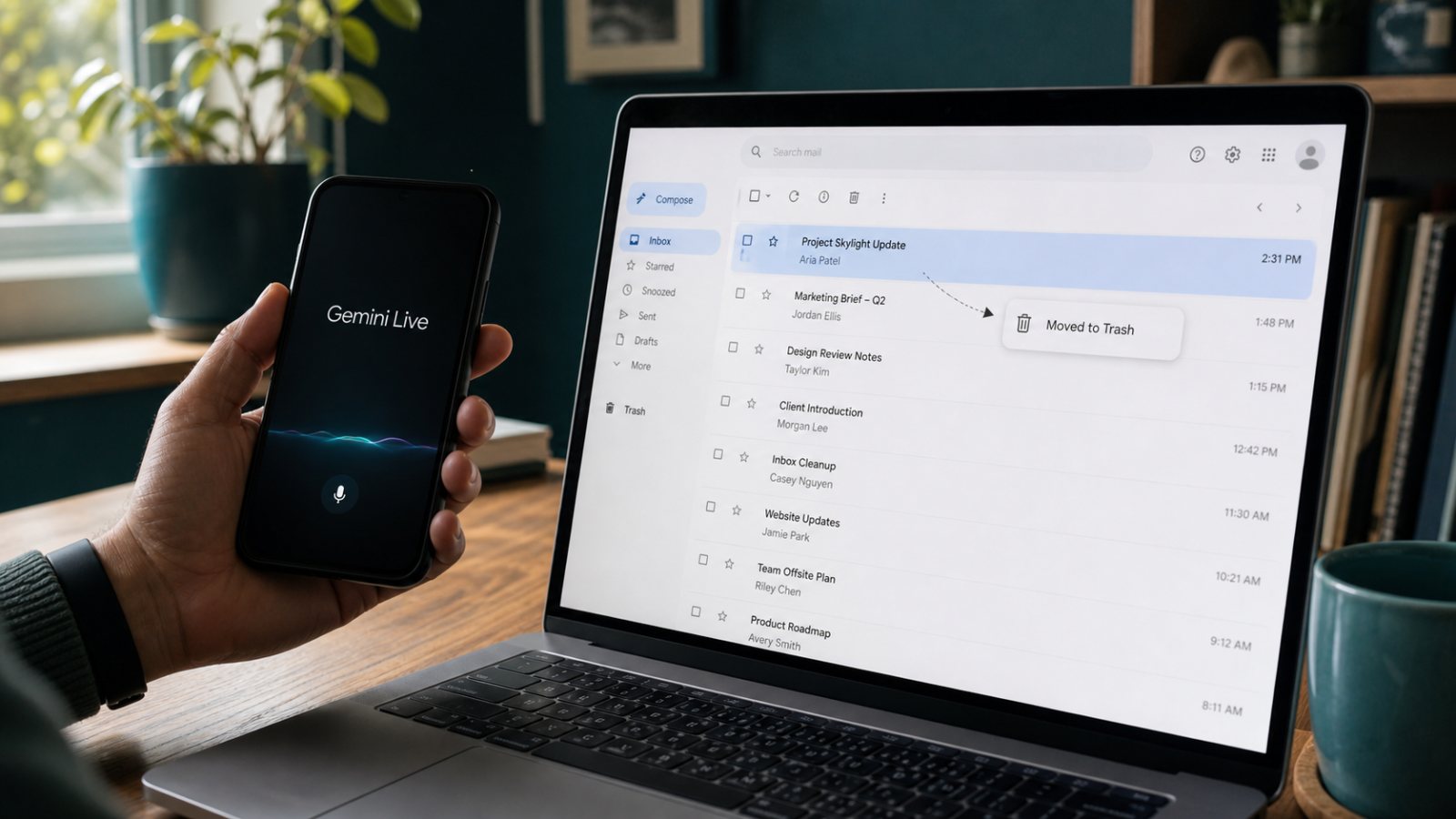 Gemini Live Can Delete Email by Voice—but Key Tools Require Paid Plans