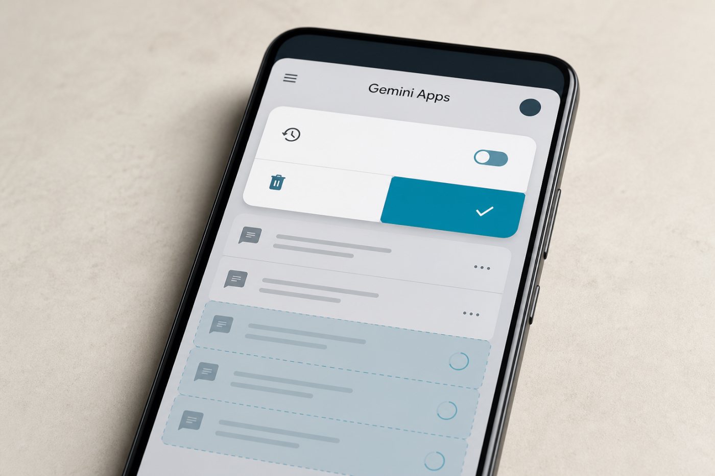 الاختيار بين إيقاف Keep Activity فقط وإيقافه مع حذف نشاط Gemini السابق