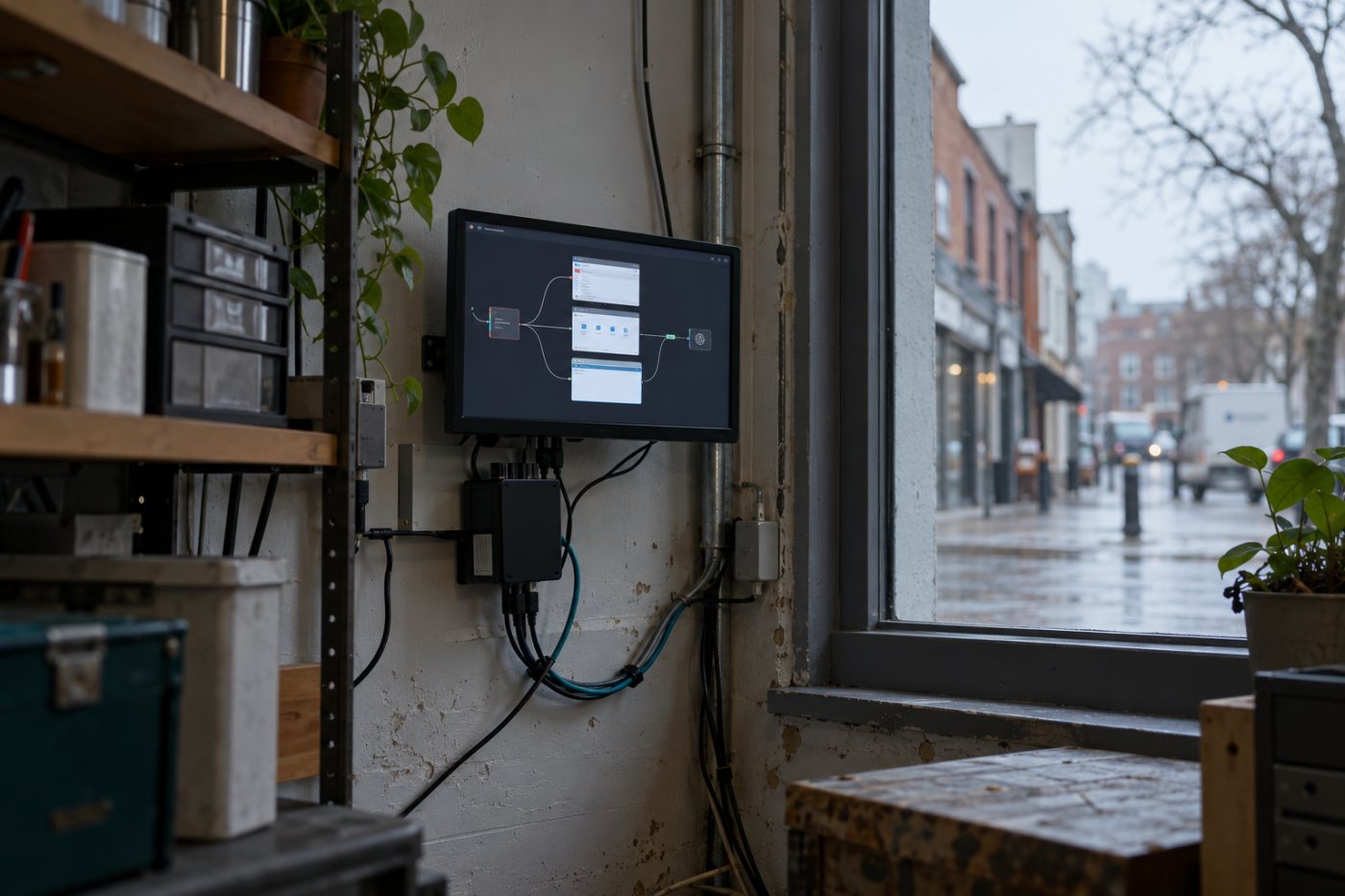 n8n-verkferill tengir sjálfvirkni við aðrar þjónustur og ein tengingin nær út á opið internet.
