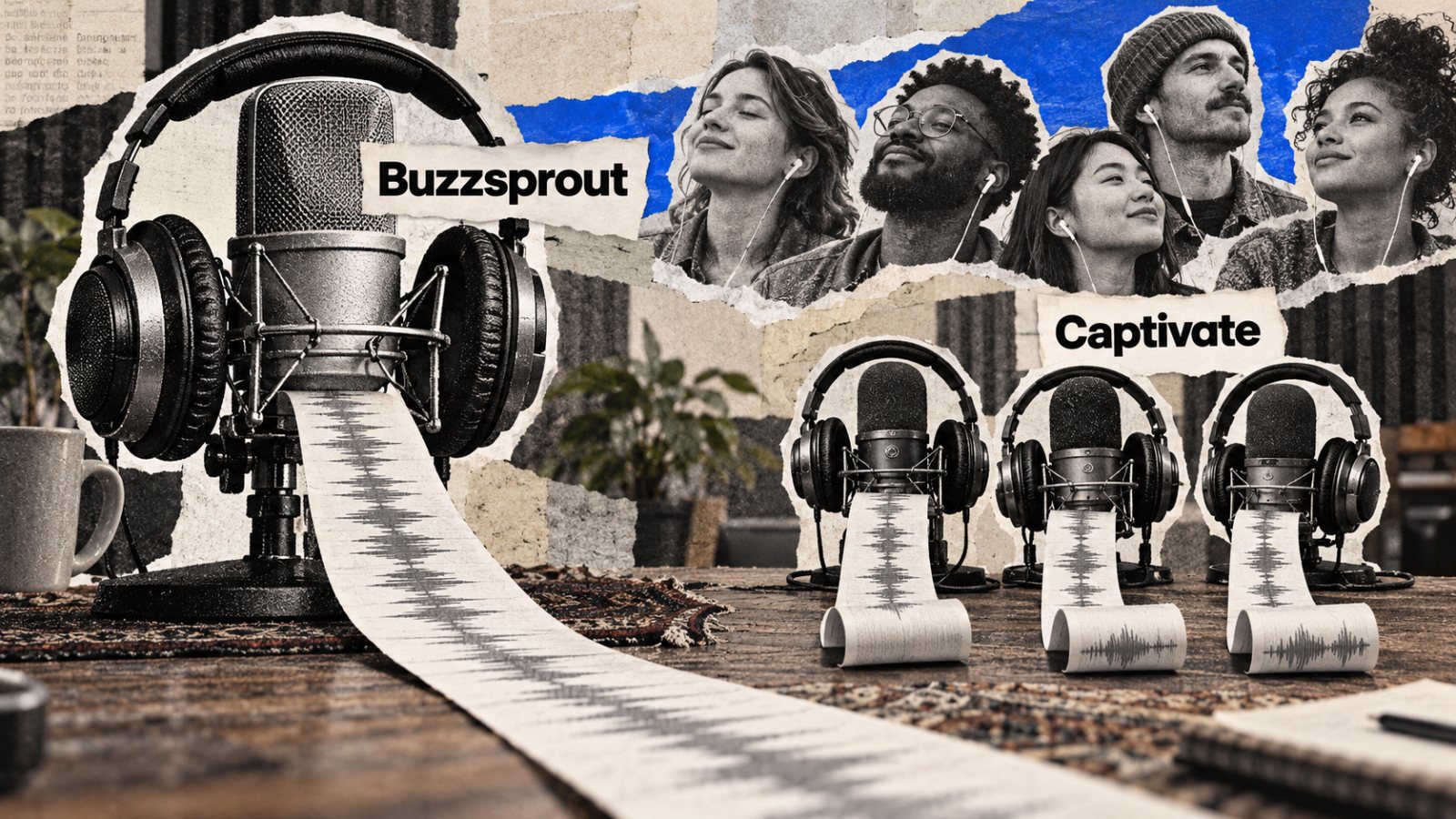 Buzzsprout vai Captivate: stundas un lejupielādes maina lētāko hostingu
