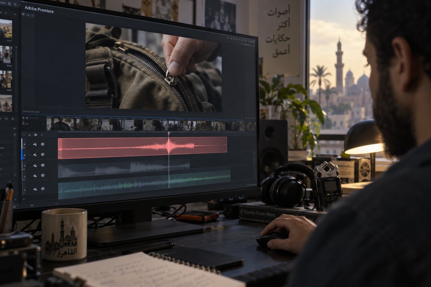 مؤثر صوتي مولد متزامن مع الحركة مقابل مشهد صوتي وموسيقى ما زالا تجريبيين