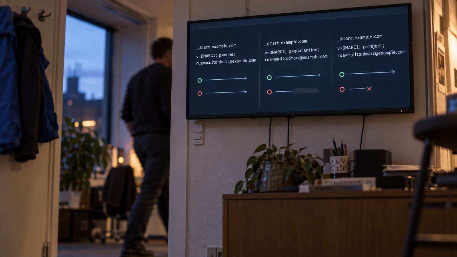 DMARC uden mailnedbrud: Gå fra p=none til p=reject i trin