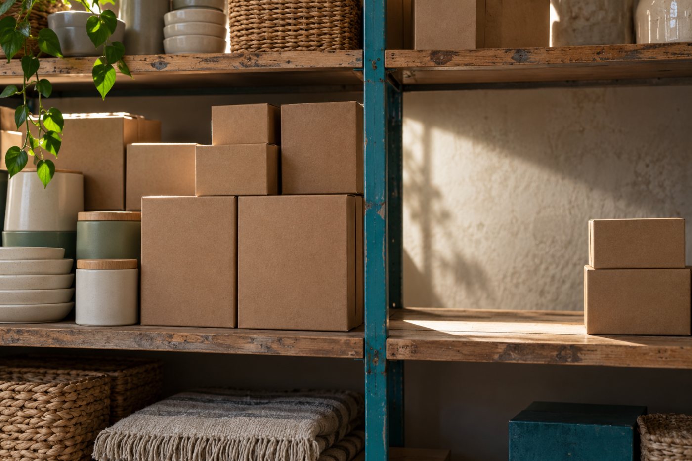 Een winkel vult tijdelijk extra voorraad aan voor een seizoenspiek.