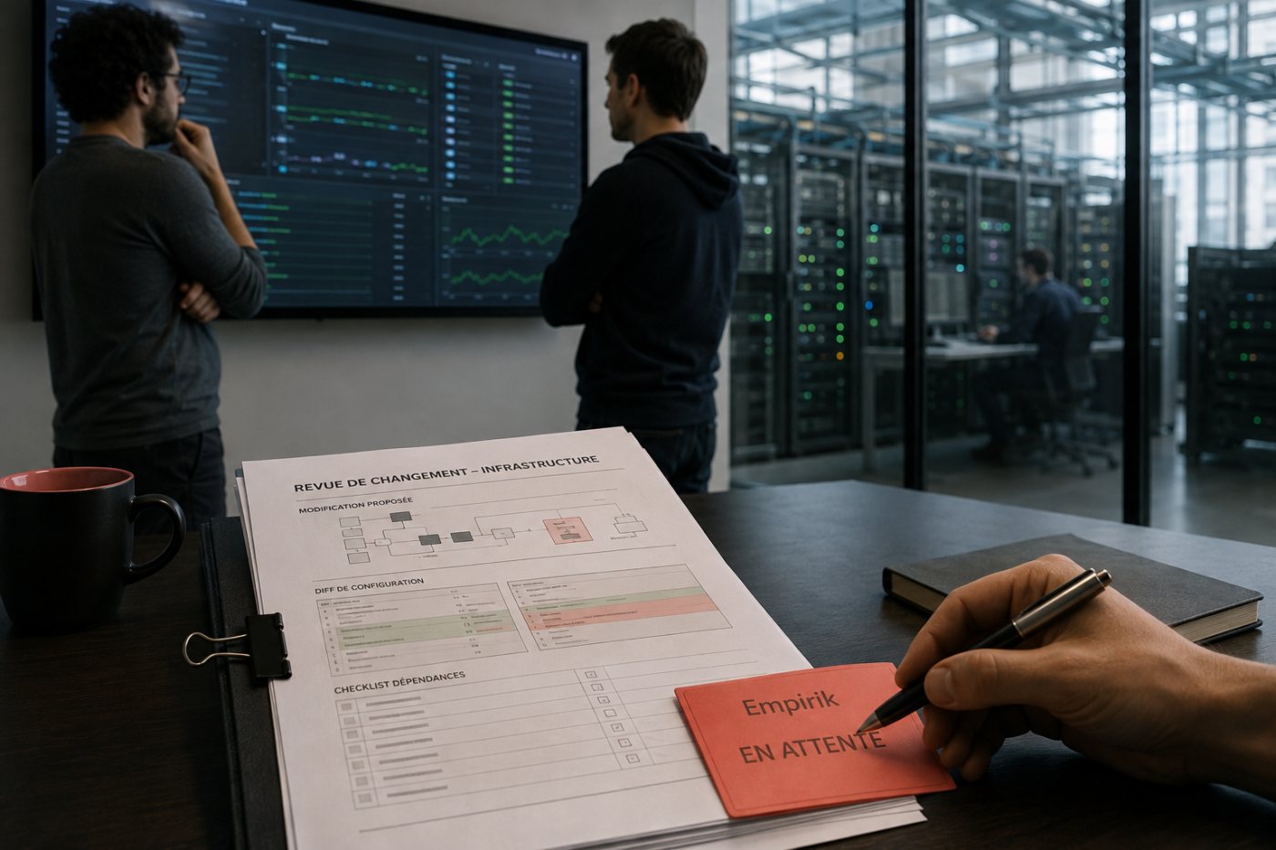 Une modification incertaine reste soumise à la revue SRE tandis que la production continue de fonctionner.
