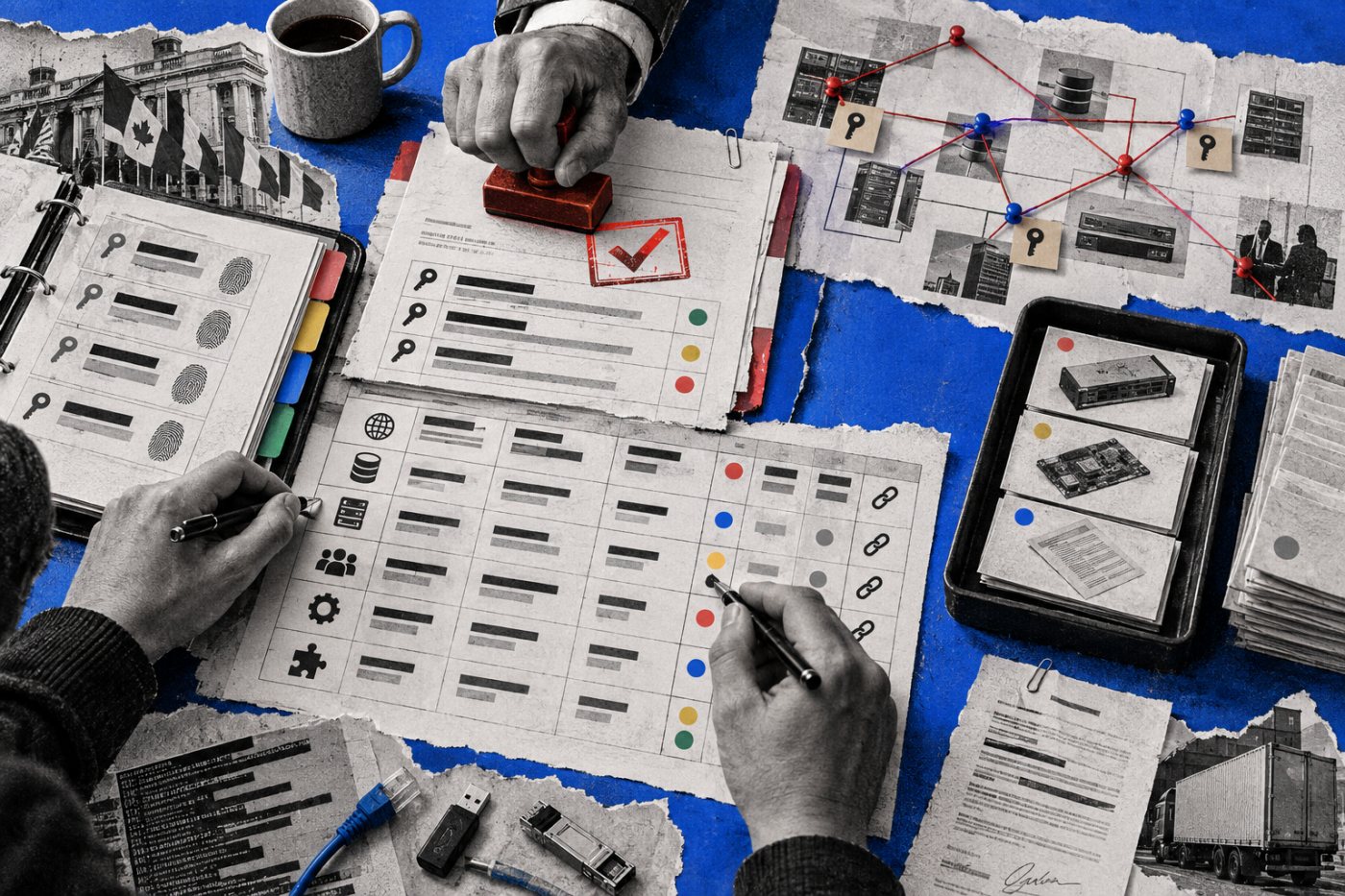 Un equipo asigna responsables, completa el inventario, ordena riesgos y envía los sistemas prioritarios a pruebas poscuánticas.