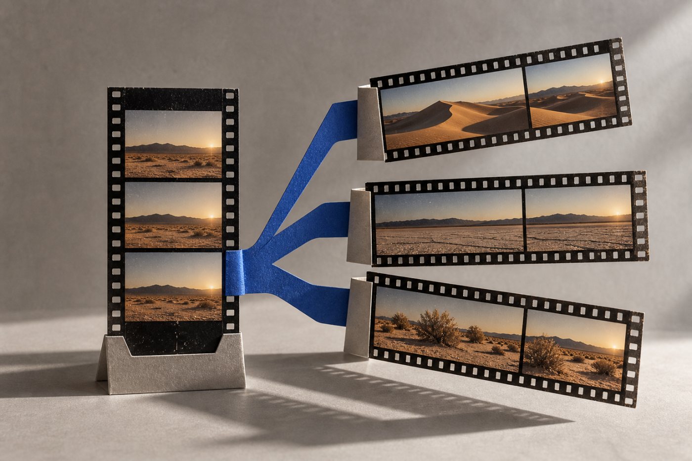 একই reference footage থেকে Premiere workflow-তে ভিন্ন video model-এর candidate output