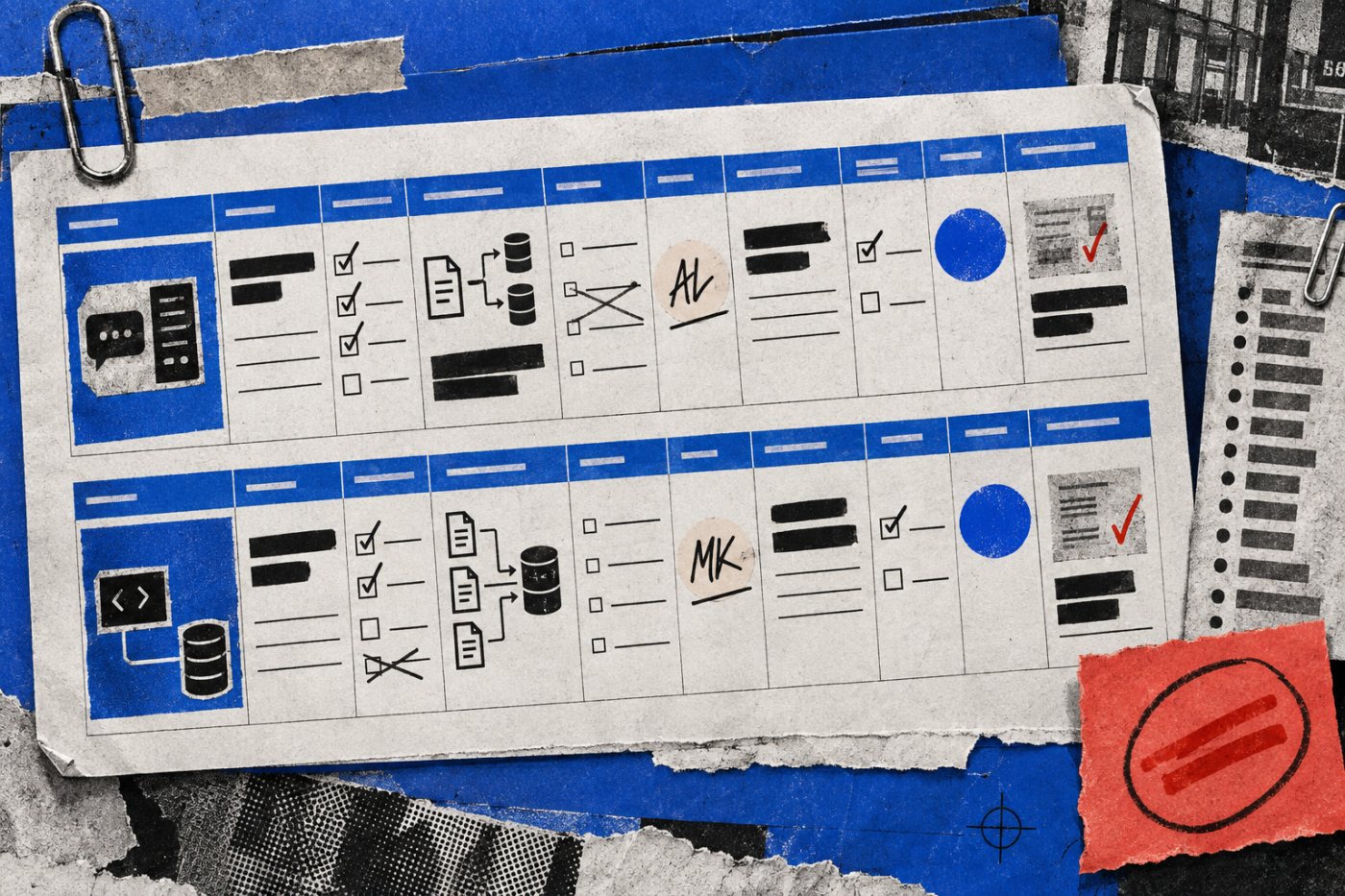 A vendor-neutral worksheet records distinct AI capabilities, their data handling, ownership, risk and remediation.