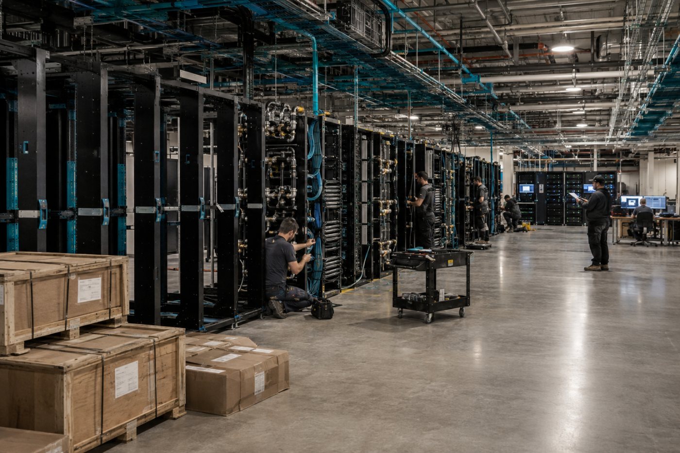 Capital se transforma em receita somente após instalação, comissionamento e uso comercial dos clusters de IA.